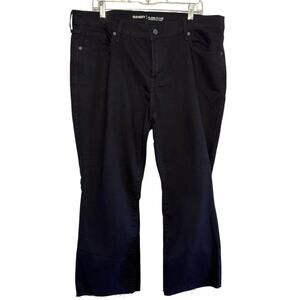 Old Navy Black Plus Size 16 Frayed Hem Flare Jeans
